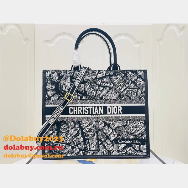 Copy Dior Book tote with strap new 1286 all size