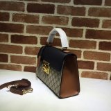 Gucci Knockoff 453188 GG Supreme Padlock Small Top Handle Bag