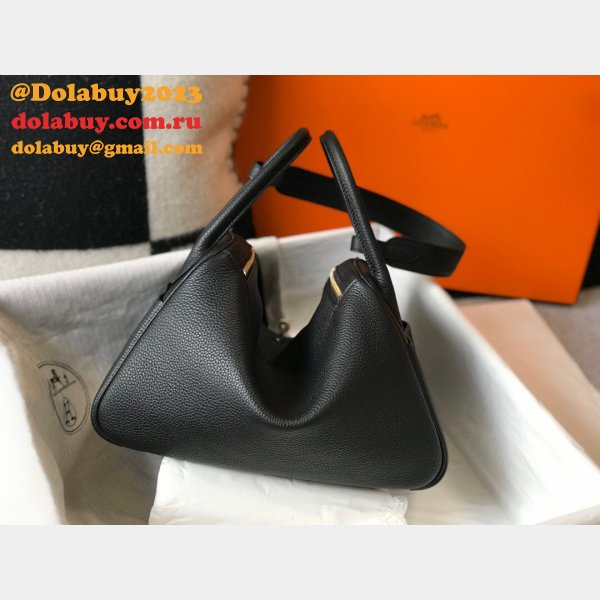 Best Hermes Lindy 26cm Black Bags Sale Outlet Online