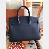 Hermes Birkin Epsom leather Handbags Dark blue Fashion