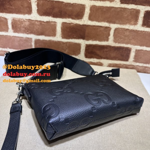 Black Jumbo GG Gucci Knockoff Messenger Men 761747 Designer Bag