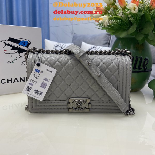 Perfect CC Le Boy Flap Bag caviar leather 25CM