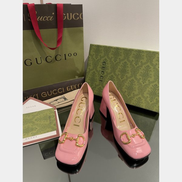 Pump Patent Heels Ballet Flat Horsebit Fashion Gucci Shoes