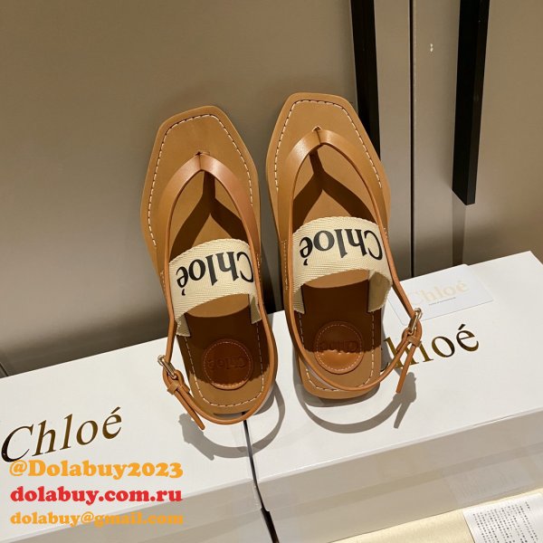 Designer Slippers Dupe AAAAA Knockoff Chloe Flip Flops