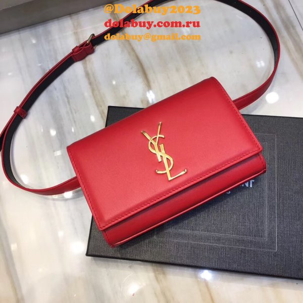 Fakes YSL Saint Laurent Waist Pack Fanny Pack Black Belt Bag