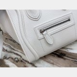 Buy Online Celine White Nano Luggage Bag-168243 Duplicate