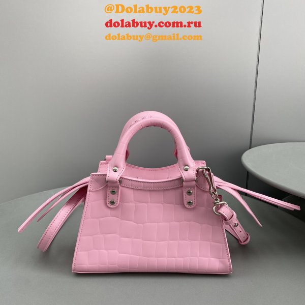 High Quality Balenciaga cuag pink crocodile bag Luxury