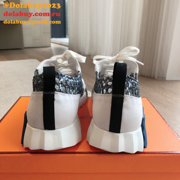 Top Quality HERMES MEN BOUNCING weave SNEAKER