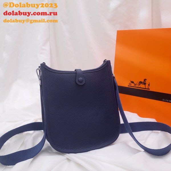 Cheap Hermes Evelyne Navy blue TPM Mini Bags