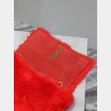 YSL KATE DOUBLE BREAD SUEDE & RABBIT FUR small 22CM BAG Luxury