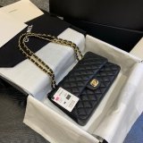 New CC 2021 Duplicate Quilted Caviar Leather Caviar CF1112 25CM Bags