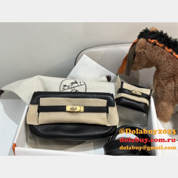 Designer hermes kelly moove 17cm swift leather Inspired bag