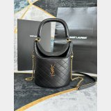 Saint Laurent 763961 Perfect Gaby Top Handle Bucket Shoulder Bags