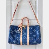 Inspired AAA M24315 Keepall Bandoulière 45 Blue 7 Star Louis Vuitton Fake Bag