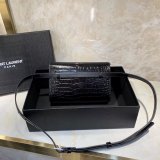 Duplicate black Saint Laurent YSL Monogram Logo Fanny Pack