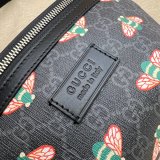 AAA Handbag Gucci Knockoff 675181 Black Bestiary belt bag with bees