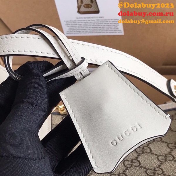 Wholesale Gucci 479197 7 Star GG Supreme Canvas Padlock White Shoulder Bag