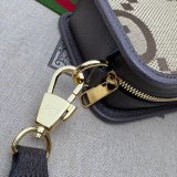 Gucci UK 696075 Copy Jumbo GG mini bag in camel and ebony GG canvas