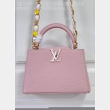 Pink White M48865 Flower Chain Knockoff The Capucines Perfect LV Bag