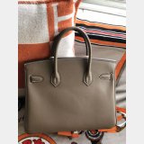 Hermes Birkin Epsom leather Handbags Dark grey Silver Cheap