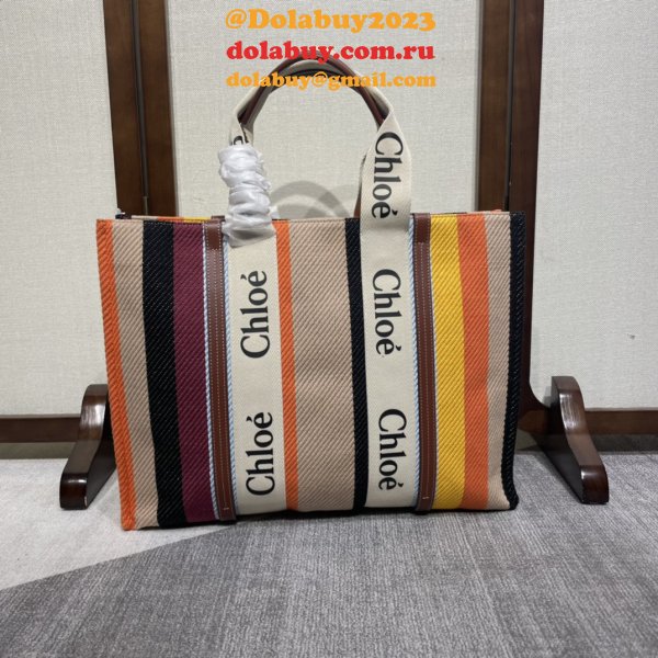 Cheap Chloe Woody Rainbow Designer Bag