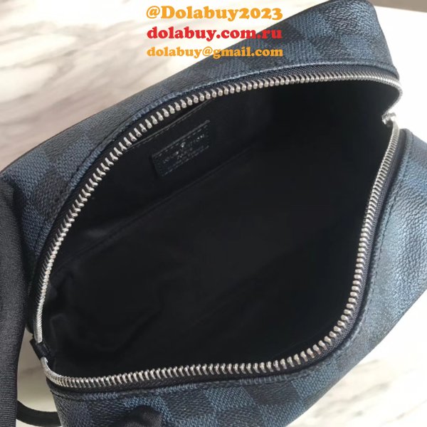 1:1 Mirror Louis Vuitton Washbag Damier Cobalt Canvas N50000