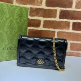 Gucci Our Best Designer 723787 GG Matelassé Chain Wallet