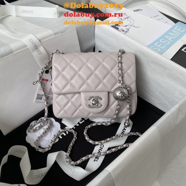 AAA+ CC CF mini classical AS1786 SILVER BALL bag