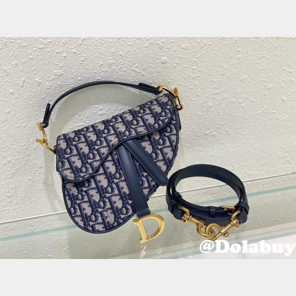 Our Christian Dior Wholesale Copy Saddle 19.5/25.5Cm Bags with Long strap