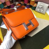 Hermes Constance Bag 23cm Epsom Leather Orange Replica