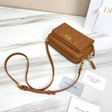 High Quality Dior Caro Bag Brown Supple Cannage Calfskin Fashion