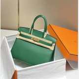 HERMES BIRKIN 25CM HALF HUMAN HANDMADE STICHING Replica