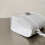 Duplicate Balenciaga Online Store Crocodile Pattern Hourglass 19/23cm Bag