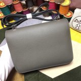 Hermes Constance Bag 23cm Epsom Leather Dark Grey 7 Star