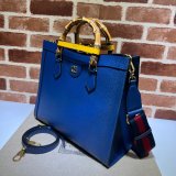 Wholesale Gucci Diana tote bag 678842 blue/black leather from china