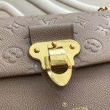 Best Louis Vuitton Monogram Empreinte Leather Vavin PM Bag M43931 Beige