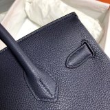 Hermes Birkin 35cm Togo leather Handbags Dark Blue Perfect