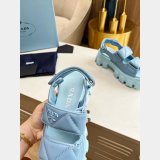 Buy New Cheap Prada Roman Platform Sandals Luxury Shoes