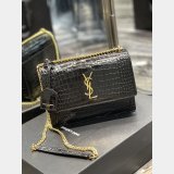 Copy YSL SUNSET BAG 22CM 422906 CROCO