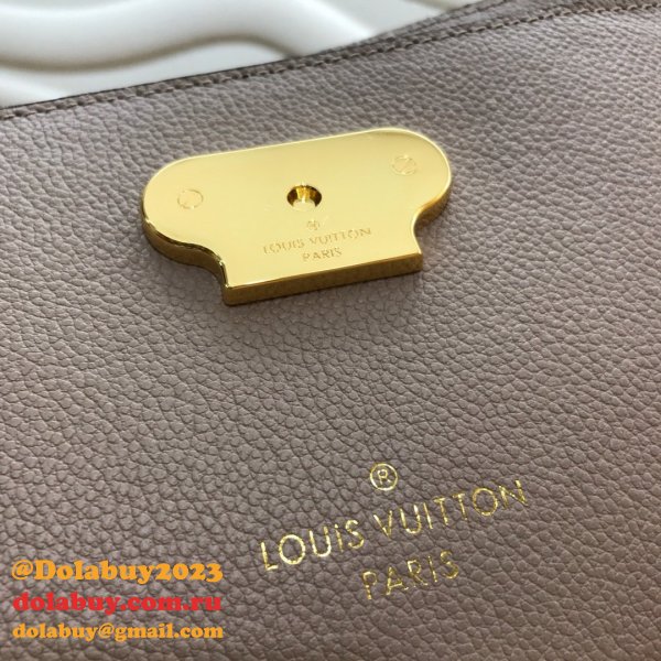 Best Louis Vuitton Monogram Empreinte Leather Vavin PM Bag M43931 Beige