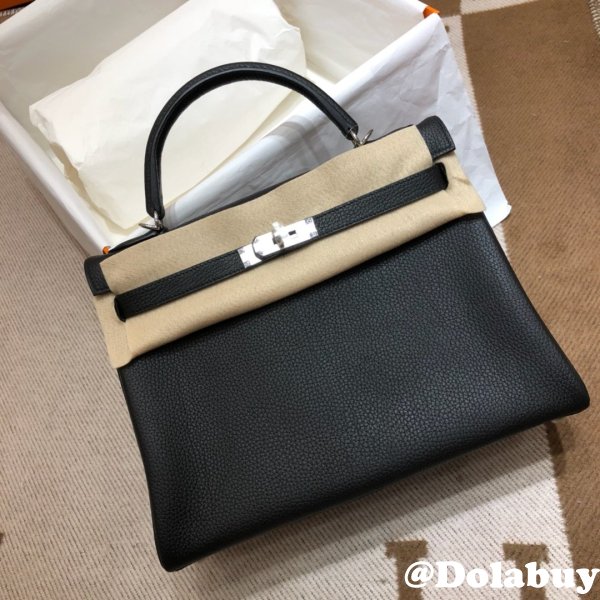 Hermes Kelly 32cm Togo leather Black Designer