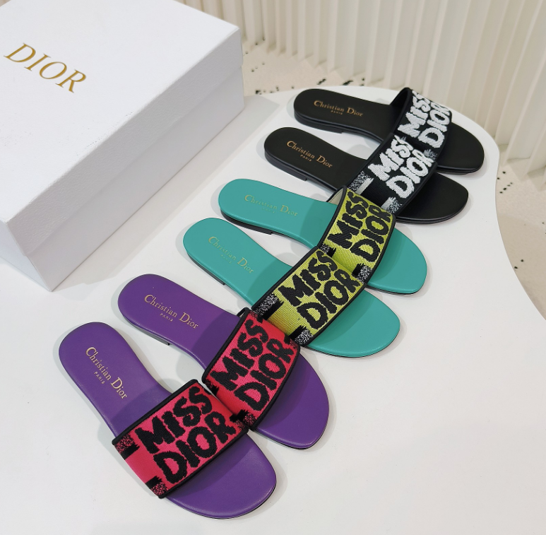 Replica MISS DIOR Flat Slipper DWAY SLIDE